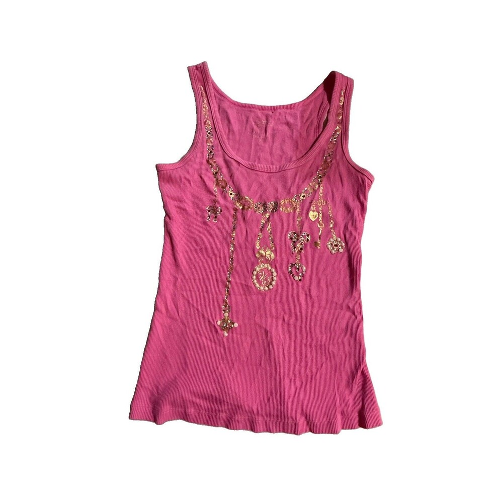 Y2K 2000s Victoria Secret Babydoll Cami Tank Pink Size XS Key To My Heart